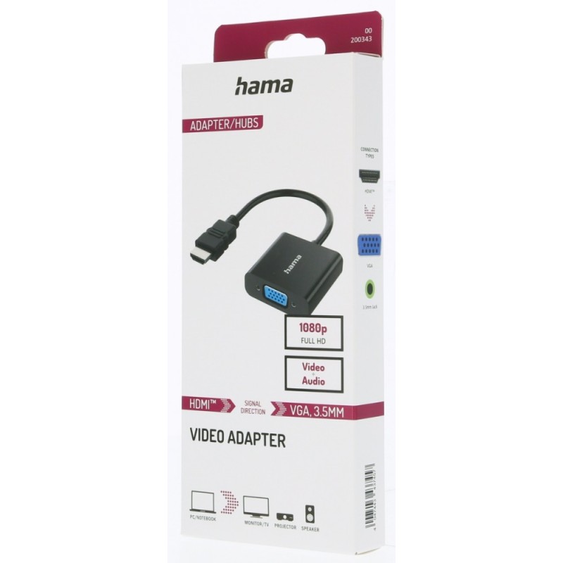 Adapter HDMI VGA +  jack 3.5 mm | PartsPC.pl