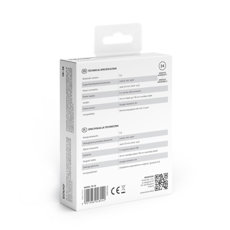 Transmiter Adapter AUX z bluetooth 5.3, funkcja zestawu głoś… | PartsPC.pl