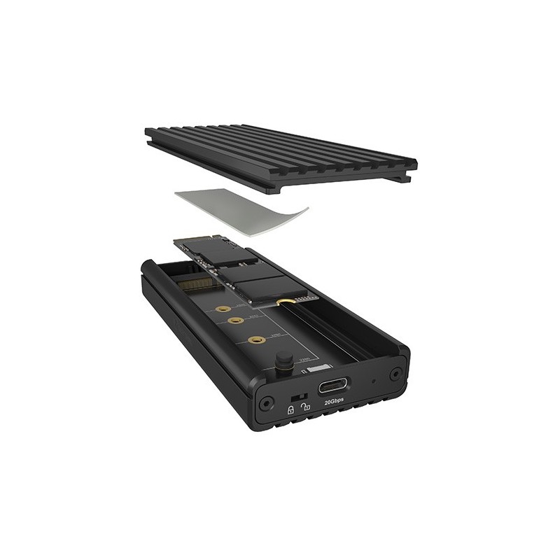 Obudowa IB-1917M-C32a NVMe USB 3.2 Gen 2x2,  20 Gbit/s | PartsPC.pl