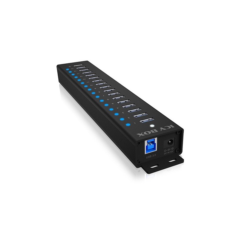 Hub IB-HUB1717 16+1 port USB HUB, 16x USB + 1x USB do ładowa… | PartsPC.pl