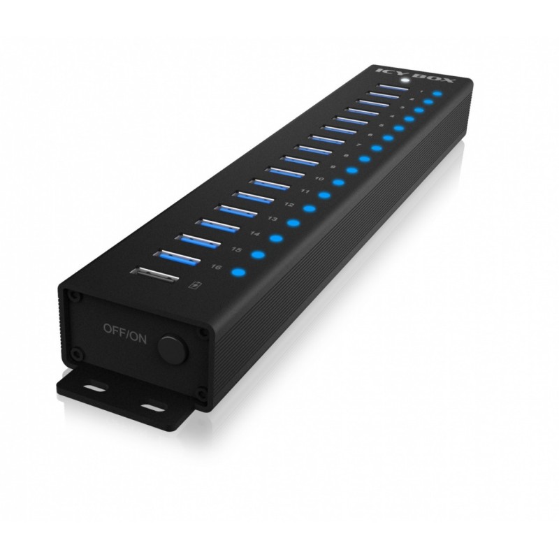 Hub IB-HUB1717 16+1 port USB HUB, 16x USB + 1x USB do ładowa… | PartsPC.pl