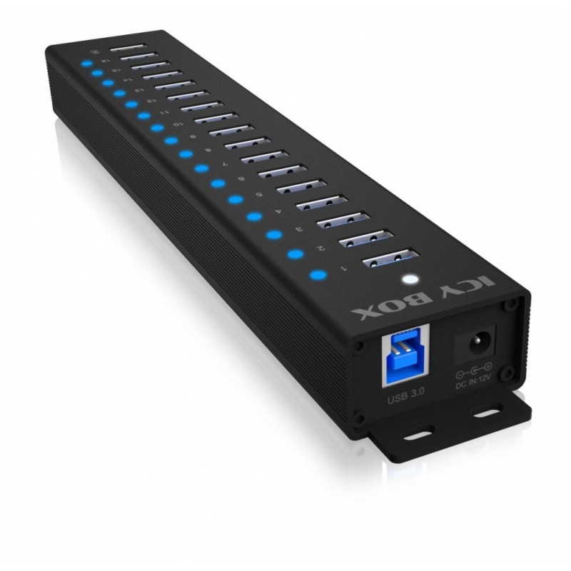 Hub IB-HUB1717 16+1 port USB HUB, 16x USB + 1x USB do ładowa… | PartsPC.pl