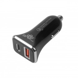 Ładowarka samochodowa uniwersalna USB A+C QC | PartsPC.pl