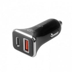 Ładowarka samochodowa uniwersalna USB A+C QC | PartsPC.pl