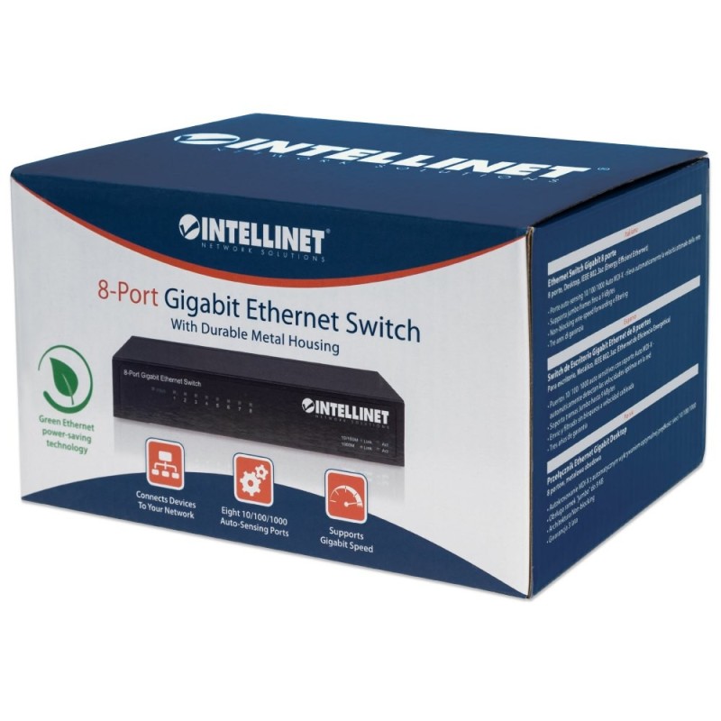 Przełącznik Gigabit 8x 10/100/1000 Mbps RJ45 Desktop Metalow… | PartsPC.pl