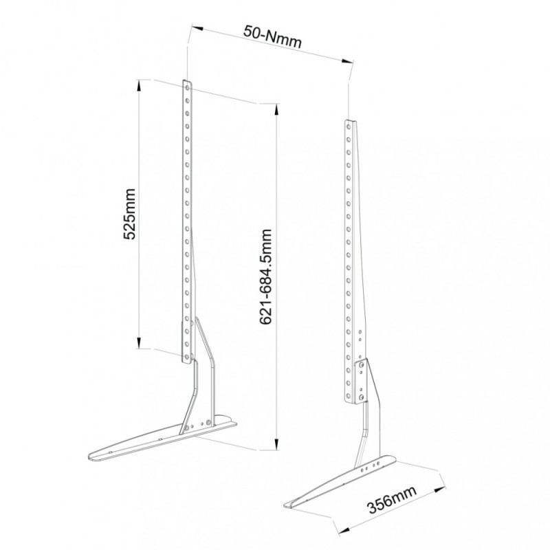 Stojak/nogi do TV 23-75 cali 40kg SD-20 Vesa max 800x400 | PartsPC.pl