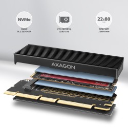 PCEM2-XS Adapter wewnętrzny PCIe x16, M.2 NVMe, chłodnica | PartsPC.pl