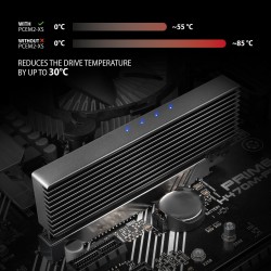 PCEM2-XS Adapter wewnętrzny PCIe x16, M.2 NVMe, chłodnica | PartsPC.pl