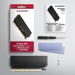 PCEM2-XS Adapter wewnętrzny PCIe x16, M.2 NVMe, chłodnica | PartsPC.pl