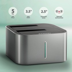 ADSA-DC Stacja dokująca USB 3.2 Gen 1 - 2x SATA 6G 2.5"/3.5"… | PartsPC.pl