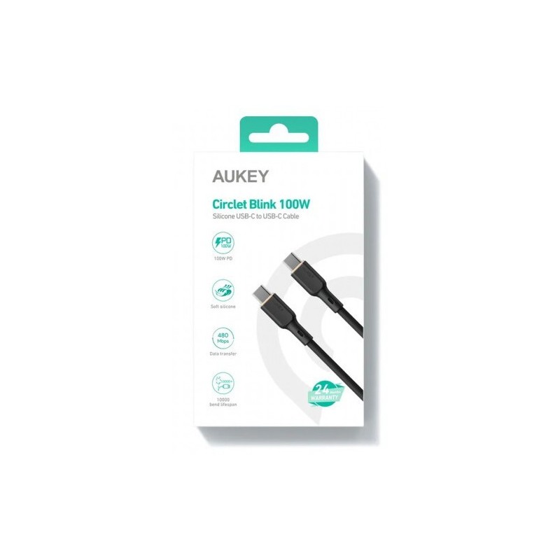CB-SCC101 silikonowy kabel USB C - USB C | 1m | 5A | 100W PD… | PartsPC.pl