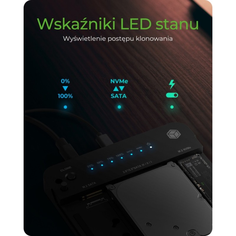 Stacja dokująca/klonująca IB-2915MSCL-C31 M.2  dla M.2 0NVMe… | PartsPC.pl
