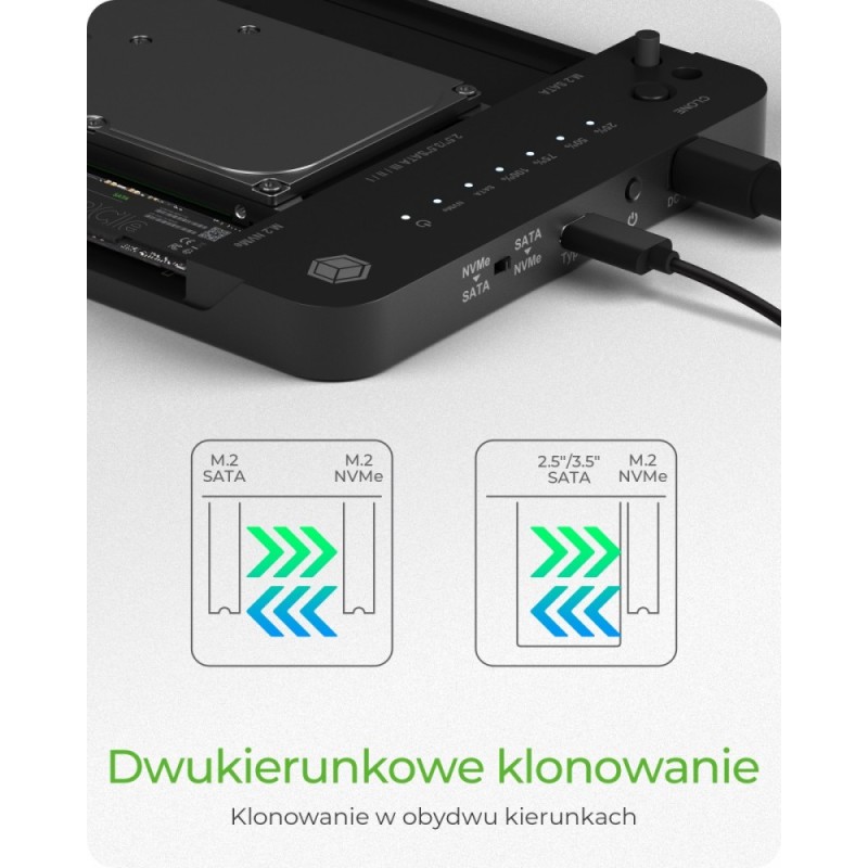 Stacja dokująca/klonująca IB-2915MSCL-C31 M.2  dla M.2 0NVMe… | PartsPC.pl