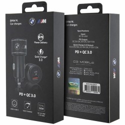 Ładowarka samochodowa 20W PD-QC 3.0 Fast Charging Czarna | PartsPC.pl