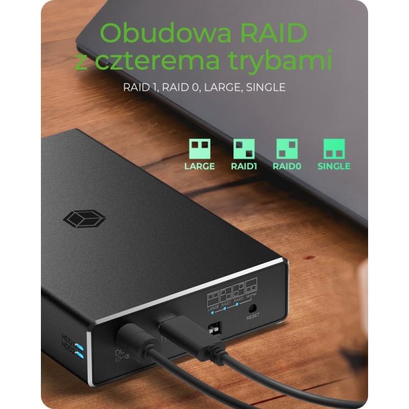 Obudowa IB-RD2253-C31 zew. Raid dla 2,5 SATA HDD na USB 3.2 … | PartsPC.pl