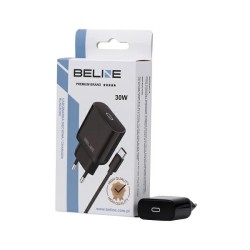 Ładowarka sieciowa 30W GaN USB-C + kabel USB-C, czarna | PartsPC.pl