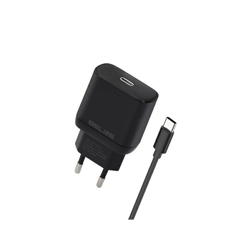 Ładowarka sieciowa 30W GaN USB-C + kabel USB-C, czarna | PartsPC.pl
