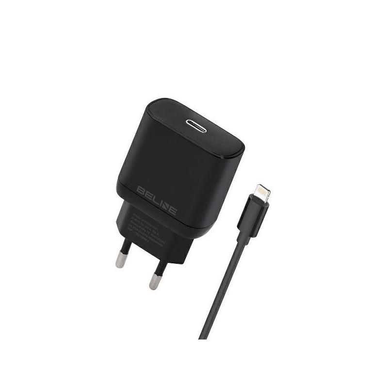 Ładowarka sieciowa 30W GaN USB-C + kabel lightning, czarna | PartsPC.pl