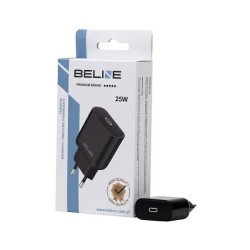 Ładowarka sieciowa 25W GaN USB-C PD 3.0 bez kabla, czarna | PartsPC.pl
