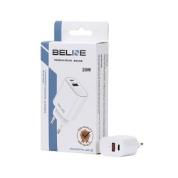 Ładowarka sieciowa 20W USB-C + USB-A biała | PartsPC.pl