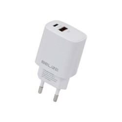 Ładowarka sieciowa 20W USB-C + USB-A biała | PartsPC.pl
