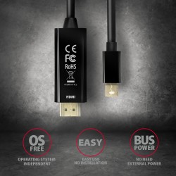 RVDM-HI14C2 Konwerter/kabel aktywny Mini DP > HDMI 1.4 kabel… | PartsPC.pl