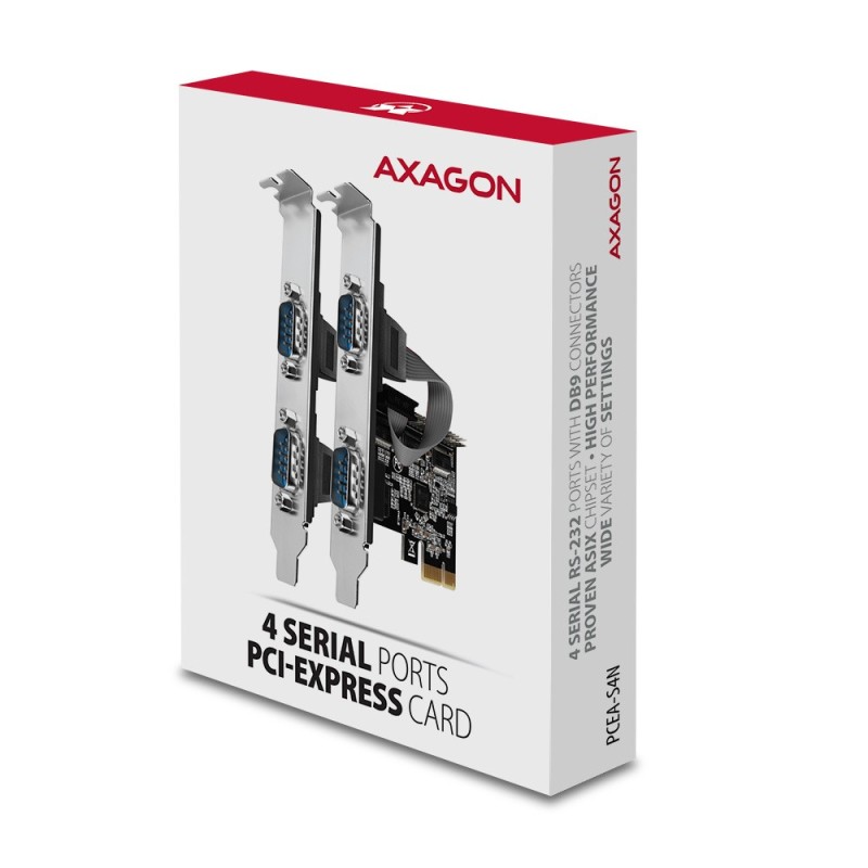 PCEA-S4N Kontroler PCIe 4x port szeregowy RS232 250 kbps, w … | PartsPC.pl