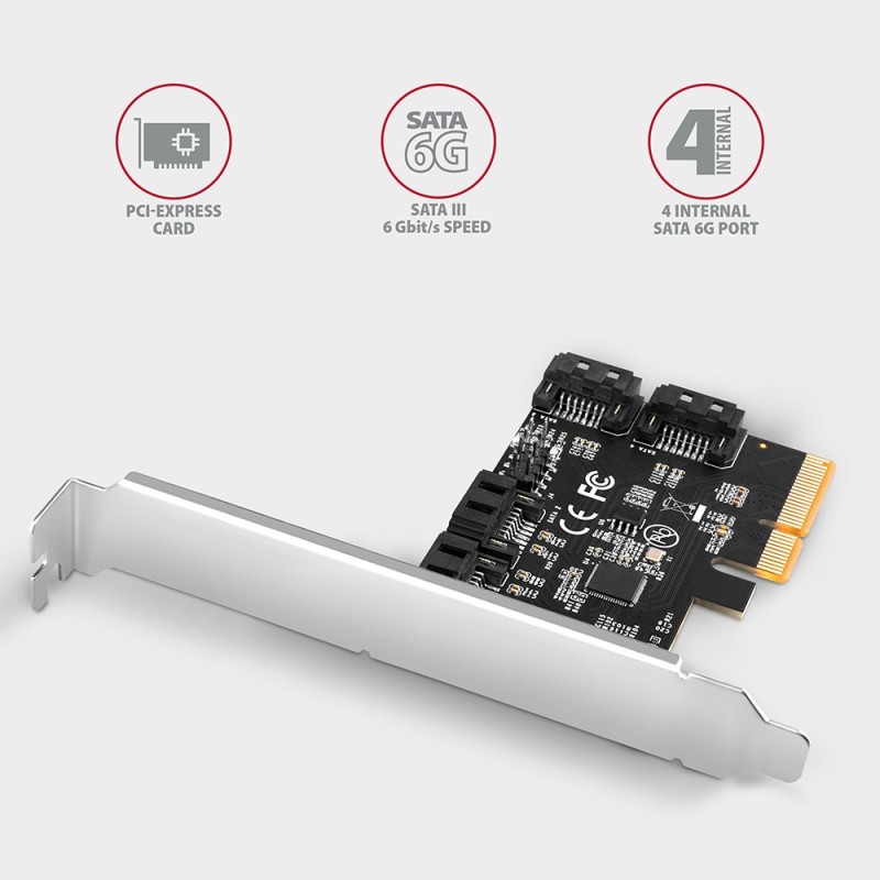 PCES-SA4X4 Kontroler PCIe 4x wewnętrzny port SATA 6G, ASM116… | PartsPC.pl