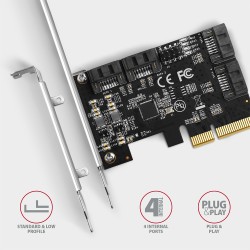 PCES-SA4X4 Kontroler PCIe 4x wewnętrzny port SATA 6G, ASM116… | PartsPC.pl