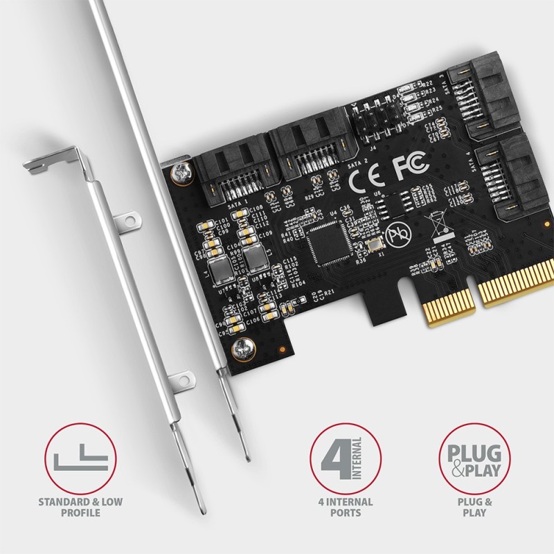 PCES-SA4X4 Kontroler PCIe 4x wewnętrzny port SATA 6G, ASM116… | PartsPC.pl