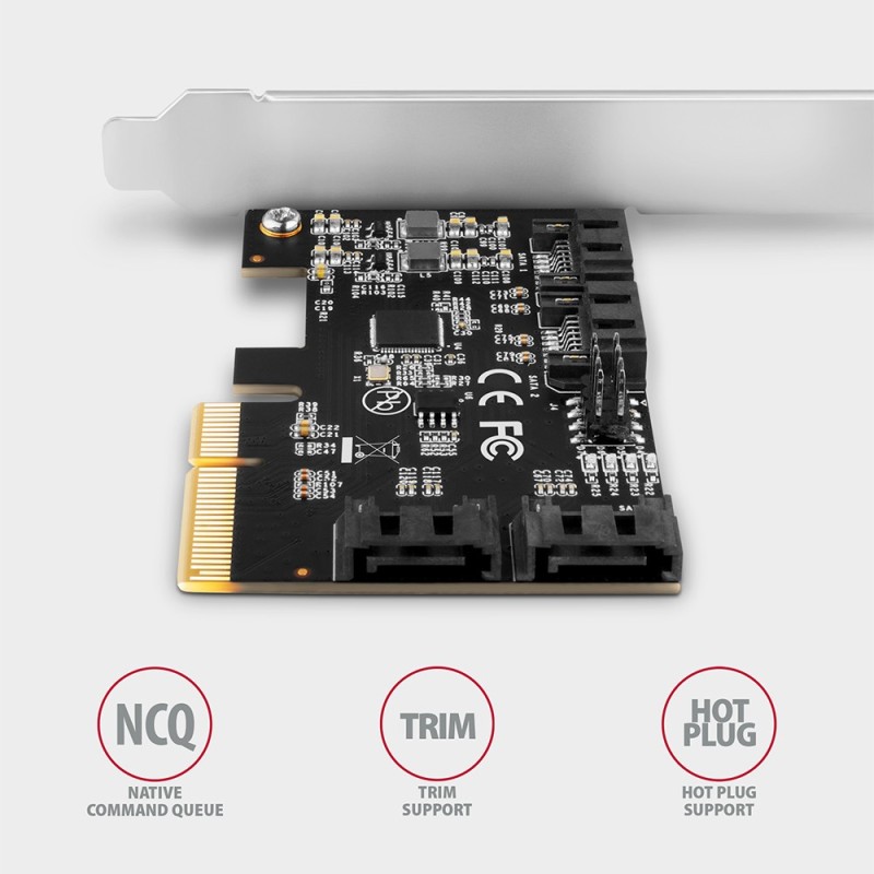 PCES-SA4X4 Kontroler PCIe 4x wewnętrzny port SATA 6G, ASM116… | PartsPC.pl