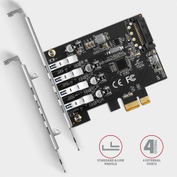 PCEU-43RS Kontroler PCIe 4x port USB 3.2 GEN 1, UASP, chipse… | PartsPC.pl