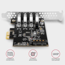 PCEU-43RS Kontroler PCIe 4x port USB 3.2 GEN 1, UASP, chipse… | PartsPC.pl