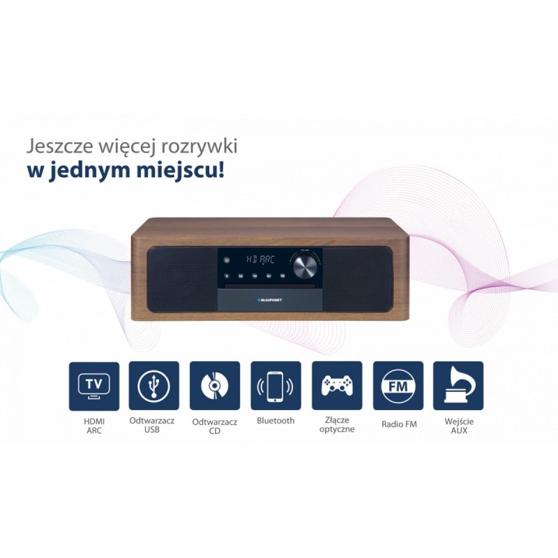 Mikrowieża all-in-one Bluetooth, HDMI ARC, Wejście optyczne … | PartsPC.pl
