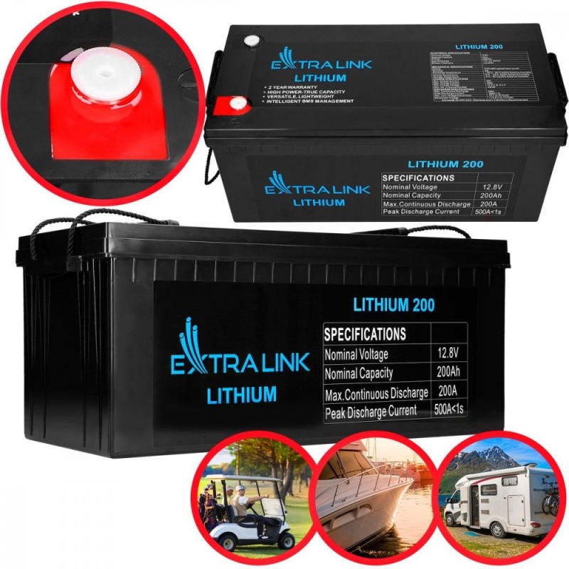 Akumulator LiFePO4 200AH 12.8V BMS EX.30479 | PartsPC.pl