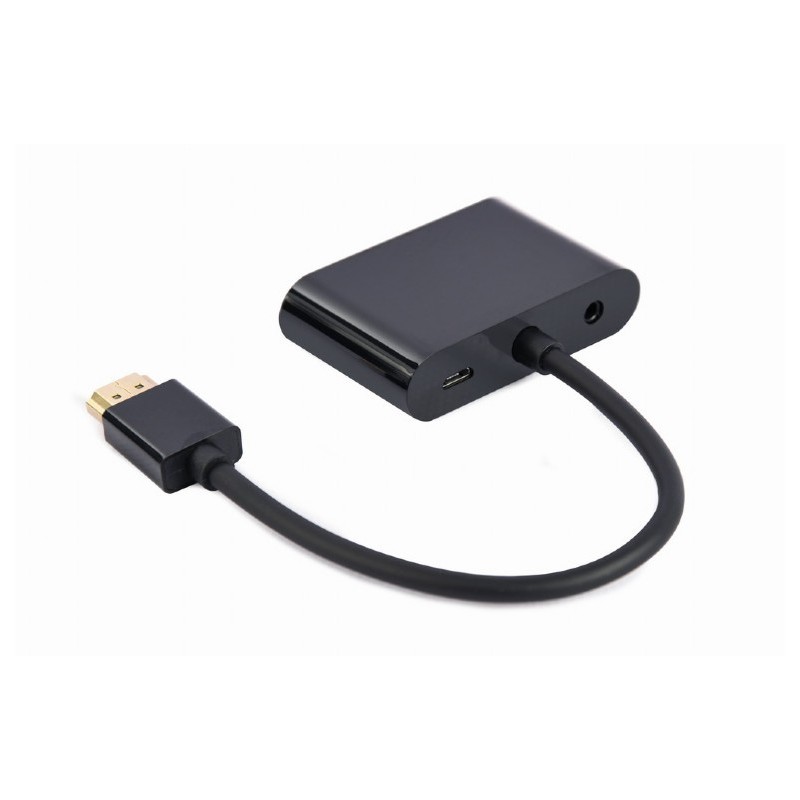 Adapter HDMI męski do HDMI żeński + VGA żeński z audio i dod… | PartsPC.pl