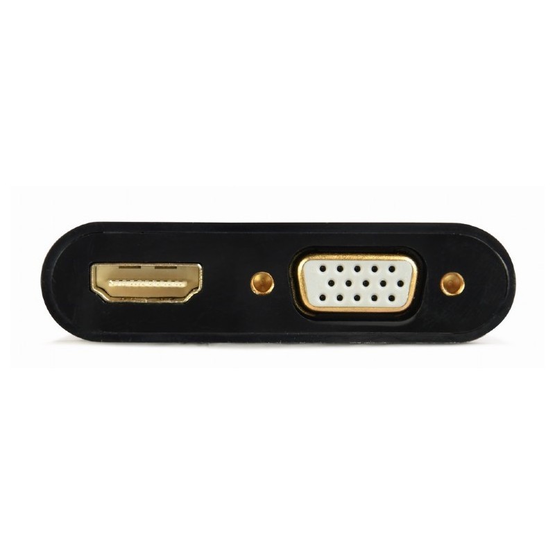 Adapter HDMI męski do HDMI żeński + VGA żeński z audio i dod… | PartsPC.pl