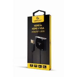 Adapter HDMI męski do HDMI żeński + VGA żeński z audio i dod… | PartsPC.pl