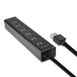 HUE-SA7BP Hub 7-portowy USB 3.2 GEN 1 aluminum charging hub,… | PartsPC.pl