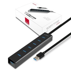 HUE-SA7BP Hub 7-portowy USB 3.2 GEN 1 aluminum charging hub,… | PartsPC.pl