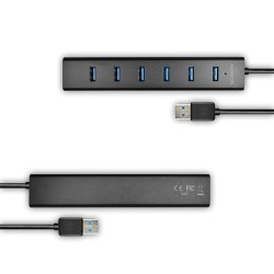 HUE-SA7BP Hub 7-portowy USB 3.2 GEN 1 aluminum charging hub,… | PartsPC.pl