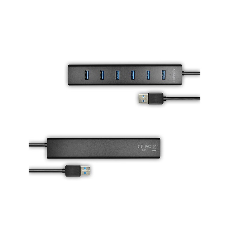 HUE-SA7BP Hub 7-portowy USB 3.2 GEN 1 aluminum charging hub,… | PartsPC.pl