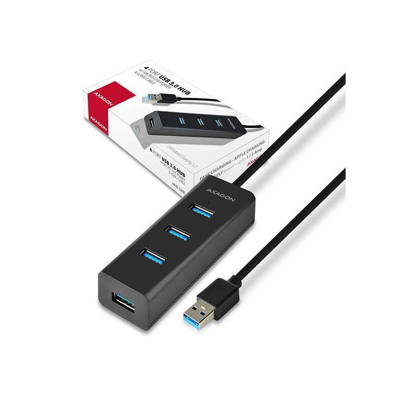 HUE-S2BL Hub 4-portowy USB 3.2 Gen 1 charging hub, 1.2m kabe… | PartsPC.pl