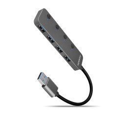 HUE-MSA Hub 4-portowy USB 3.2 Gen 1 switch, metalowy, 20cm U… | PartsPC.pl