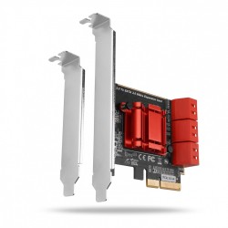 PCES-SA6 Kontroler PCIe 6x wewnętrzny port SATA 6G, ASM1166,… | PartsPC.pl