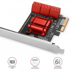 PCES-SA6 Kontroler PCIe 6x wewnętrzny port SATA 6G, ASM1166,… | PartsPC.pl