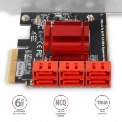 PCES-SA6 Kontroler PCIe 6x wewnętrzny port SATA 6G, ASM1166,… | PartsPC.pl