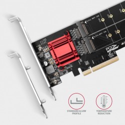 PCEM2-ND Kontroler PCIe x 8, 2x slot M.2 NVMe M-key RAID wsp… | PartsPC.pl