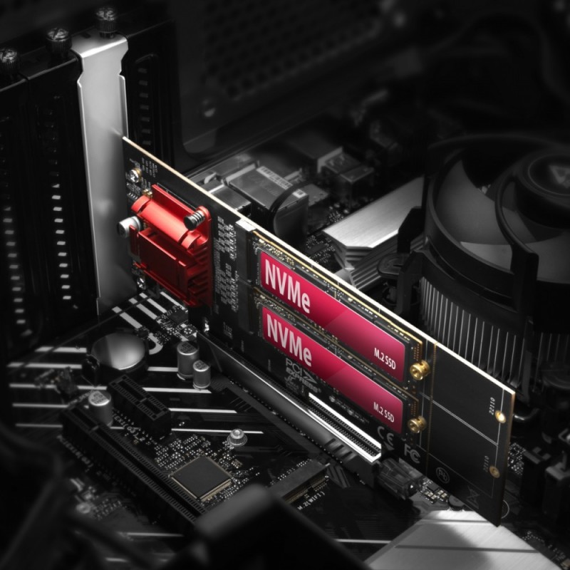 PCEM2-ND Kontroler PCIe x 8, 2x slot M.2 NVMe M-key RAID wsp… | PartsPC.pl