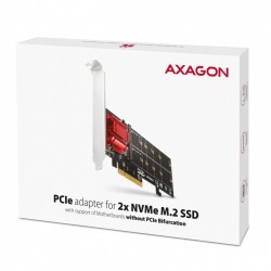 PCEM2-ND Kontroler PCIe x 8, 2x slot M.2 NVMe M-key RAID wsp… | PartsPC.pl